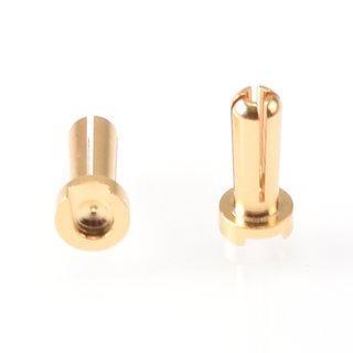 RUDDOG 4mm Gold Plug Male 14mm (2pcs)