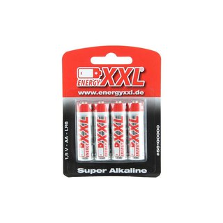 energyXXL Mignon Batterien Typ AA Super Alkaline 1,5V 4 Stck
