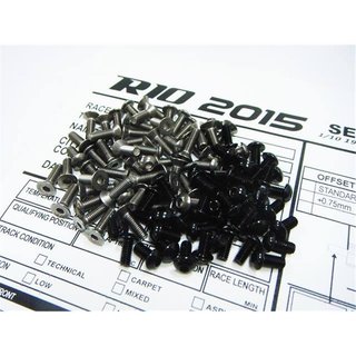 Hiro Seiko R1015 Titanium& Alloy Hex Socket Screw Set, HS-69913