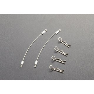 Karosserieklammern mit 80mm Metalseil (4 Stk)