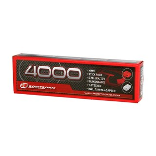 NiMH Akku 4000mAh 7,2V Stick Pack T-Stecker & Tamiya