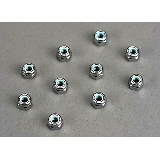 TRAXXAS M4 Muttern 4mm Alu silber (10)