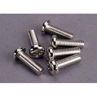 TRAXXAS SLVR Rundkopfschraube 4x12mm mit Phillips-Kreuzschlitz (6)