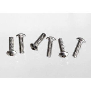 TRAXXAS Rundkopfschraube Edelstahl 3x10mm mit Innensechskant (6)