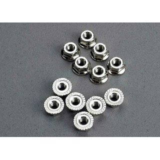 TRAXXAS Stoppmutter mit Flansch silber 3mm (12)