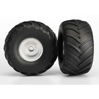 TRAXXAS Terra Groove Reifen auf Felgen satin-chrom vorne (2)