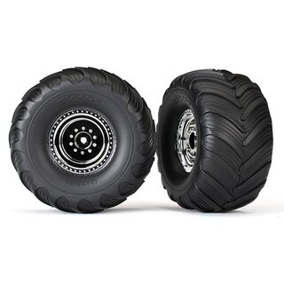 TRAXXAS Terra Groove Reifen auf Felgen chrom vorne (2)