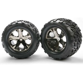 TRAXXAS Talon Reifen auf 2.8 Felgen schwarz-chrom hinten (2)