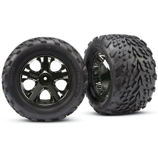 TRAXXAS Talon Reifen auf 2.8 Felgen schwarz-chrom vorne (2)