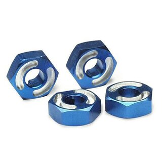 TRAXXAS Radmitnehmer  6061 T-6 Aluminium blau 14mm (4)