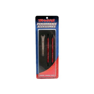 TRAXXAS L/R Gewindestange 7075-T6 Alu schwarz vorne 112mm (2)