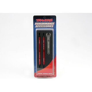 TRAXXAS L/R Gewindestangen 7075-T6 Aluminium rot 128mm (2)