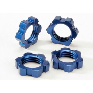 TRAXXAS Radmuttern Aluminium blau 17mm (4)