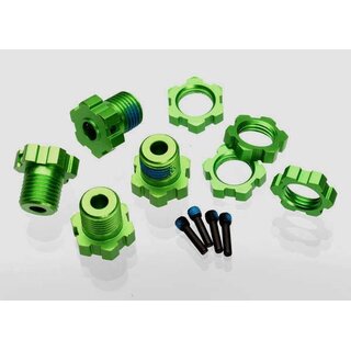 TRAXXAS Radmitnehmer & Muttern 6061-T6 Aluminium gr�n 17mm (4)
