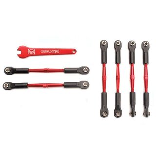 TRAXXAS L/R Gewindestange Aluminium rot 58mm (4) & 61mm (2)