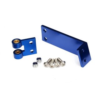 TRAXXAS Ruder-Halter Aluminium blau mit Kugeln