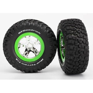 TRAXXAS BFGoodrich T/A KM2 Reifen auf Felgen chrom/gr�n...