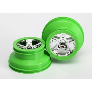 TRAXXAS SCT 2.2/3.0 Felgen chrom/gr�n vorne (2)