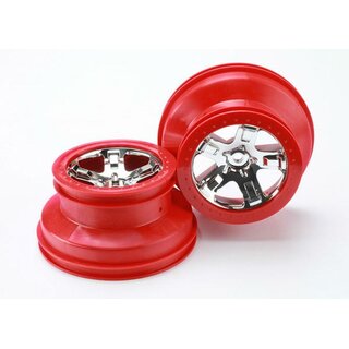 TRAXXAS SCT 2.2/3.0 Felgen chrom/rot (2)