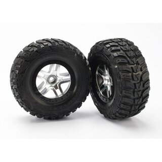 TRAXXAS Kumho Reifen auf Felgen satin-chrom/schwarz vorne (2)