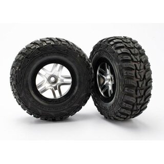 TRAXXAS Kumho Reifen auf Felgen satin-chrom vorne (2)