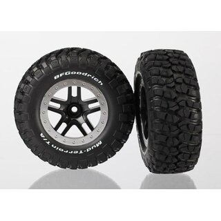 TRAXXAS BFGoodrich T/A KM2 auf Felgen schwarz/satin-chrom...