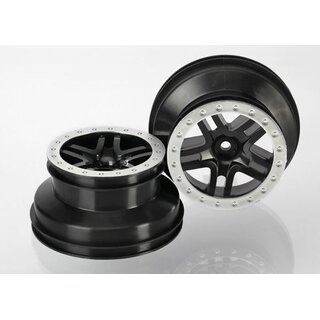 TRAXXAS SCT 2.2/3.0 Felgen schwarz/satin-chrom vorne (2)
