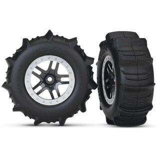 TRAXXAS Paddle Reifen auf SCT 2.8 Felgen schwarz/satin-chrom (2)