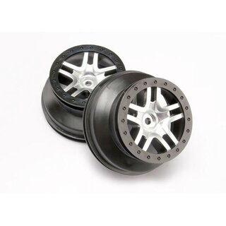 TRAXXAS SCT 2.2/3.0 Speichenfelgen satin-chrom/schwarz (2)