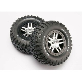 TRAXXAS BFGoodrich Reifen auf 2.2/3.0 Felgen satin-chrom/schwarz (2)