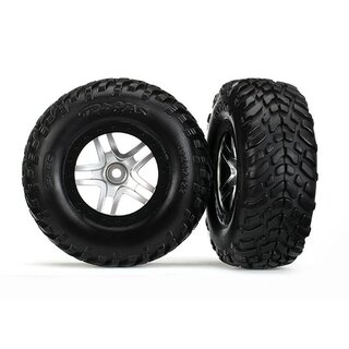 TRAXXAS SCT Reifen auf SCT 2.2/3.0 Felgen chrom/schwarz (2)