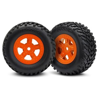 TRAXXAS SCT Reifen auf SCT Felgen orange 12mm (2)