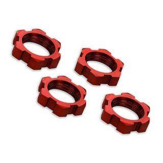 TRAXXAS Radmuttern verzahnt Aluminium rot 17mm (4)