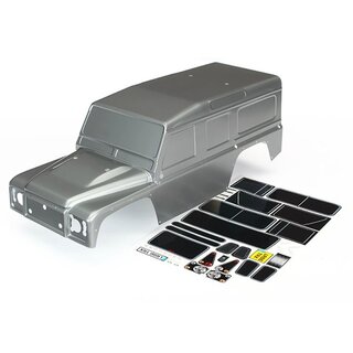 TRAXXAS Karosserie Land Rover Defender silber mit Aufkleber