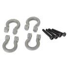 TRAXXAS Bumper D-Rings grau mit Schrauben v/h (4)