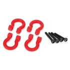 TRAXXAS Bumper D-Rings rot mit Schrauben v/h (4)