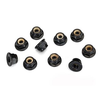 TRAXXAS Stopmutter mit Flansch 4mm, verzahnt, schwarz