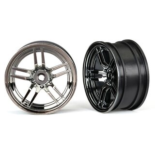TRAXXAS Split-Spoke 1.9 Felgen chrom-schwarz vorne (2)