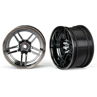 TRAXXAS Split-Spoke 1.9 Felgen chrom-schwarz extrabreit vorne (2)
