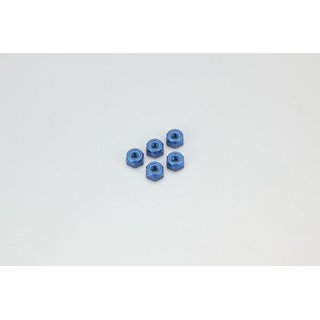 Kyosho STOPPMUTTERN#ALU M3 BLAU, DUENN (5)