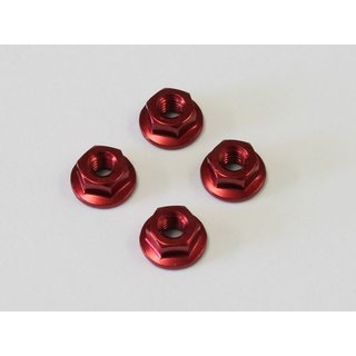 Kyosho BUNDMUTTERN M4X4.5MM. ROT (4) - ALU