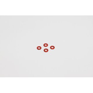 Kyosho SCHEIBEN#ALU, 3X6.5X0.75MM, ROT (4)