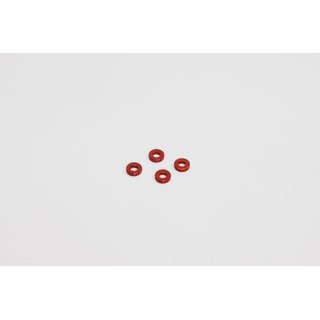 Kyosho SCHEIBEN#ALU, 3X6.5X1.5MM, ROT (4)