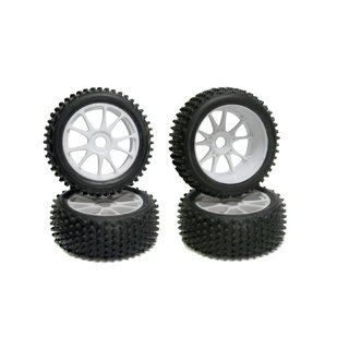 Kyosho MULTI SPIKES TYRES ON MP7.5 SP WHEELS WHITE (4)