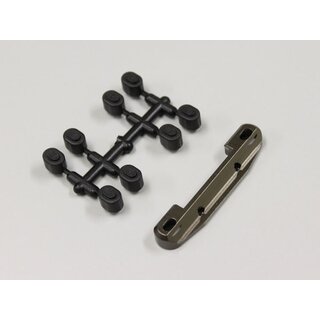 Kyosho QUERLENKERAUFNAHME ALU, HINTEN, RB6-RB7 RWD (GUN METAL)