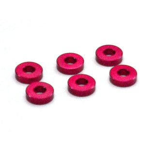 Kyosho SCHEIBEN ALU, 3X7X2MM ROT (6)