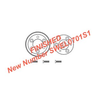 SWORKz Fox44 Hauptzahnrad 70Z inkl. Befestigung