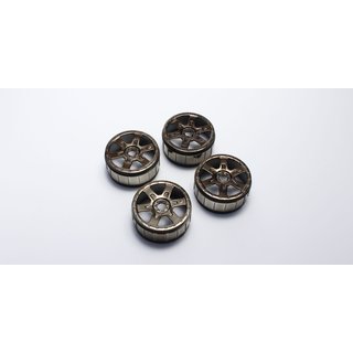 Kyosho FELGEN INFERNO NEO BLACK CHROME 6 SPOKE (4)