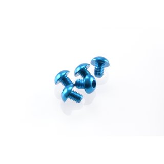 Hiro Seiko Alloy Hex Socket Button Head Screw M3x4 [T-Blue]