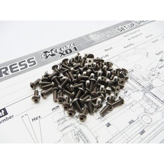 Hiro Seiko XQ1 Titanium Hex Socket Screw Set (106pcs)